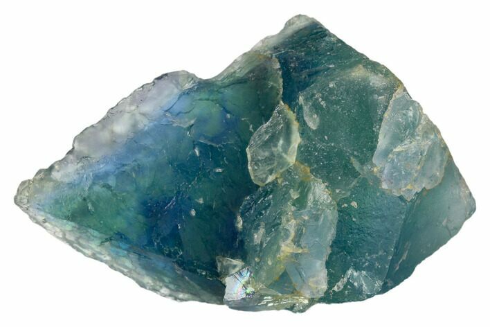 Blue-Green Stepped Fluorite Crystal Cluster - China #124848